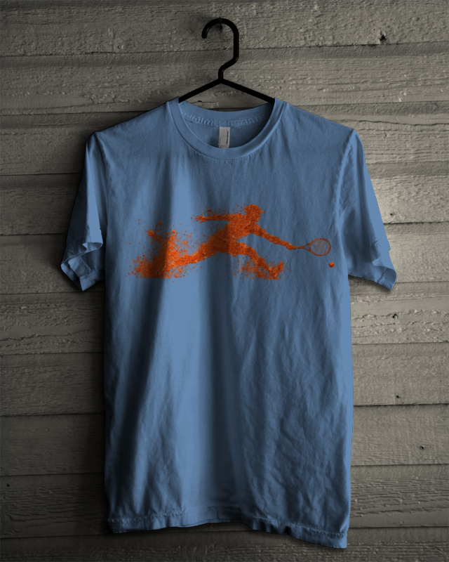 Slide Tee in Blue Jean color